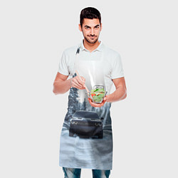 Фартук кулинарный Dodge in winter forest, цвет: 3D-принт — фото 2