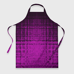 Фартук кулинарный Абстрактный мозаичный черно - пурпурный узор, цвет: 3D-принт