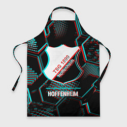 Фартук кулинарный Hoffenheim FC в стиле glitch на темном фоне, цвет: 3D-принт