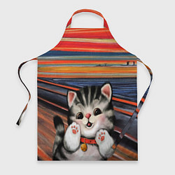Фартук кулинарный Крик котёнка мяу, цвет: 3D-принт
