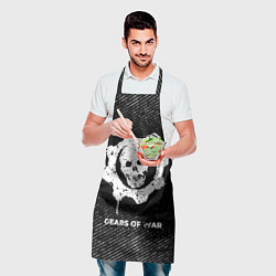 Фартук кулинарный Gears of War с потертостями на темном фоне, цвет: 3D-принт — фото 2