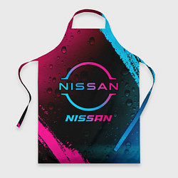 Фартук кулинарный Nissan - neon gradient, цвет: 3D-принт