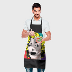 Фартук кулинарный Ретро портрет Мэрилин Монро, цвет: 3D-принт — фото 2