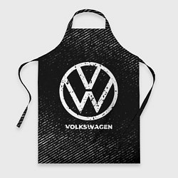 Фартук кулинарный Volkswagen с потертостями на темном фоне, цвет: 3D-принт