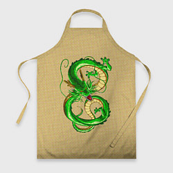 Фартук кулинарный Зелёный дракон в форме цифры 8, цвет: 3D-принт