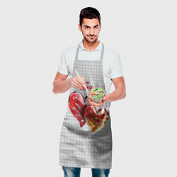 Фартук кулинарный Love - сердечки, цвет: 3D-принт — фото 2