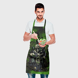 Фартук кулинарный Slipknot green art, цвет: 3D-принт — фото 2