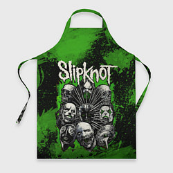 Фартук кулинарный Slipknot green abstract, цвет: 3D-принт