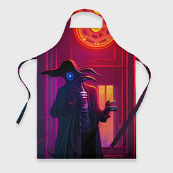Фартук кулинарный Странный чумной доктор в стиле Cyberpunk, цвет: 3D-принт