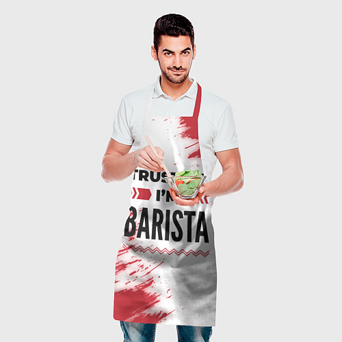 Фартук Trust me Im barista white / 3D-принт – фото 2