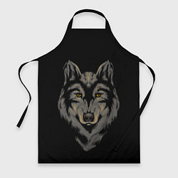 Фартук кулинарный Голова серого волка, цвет: 3D-принт