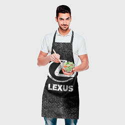 Фартук кулинарный Lexus с потертостями на темном фоне, цвет: 3D-принт — фото 2