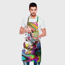 Фартук кулинарный Super Mario - Gaming aesthetics - Collage, цвет: 3D-принт — фото 2