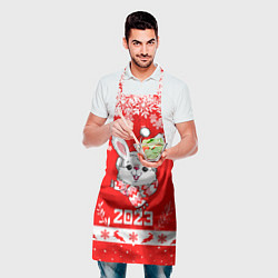 Фартук кулинарный Праздничный кролик 2023, цвет: 3D-принт — фото 2