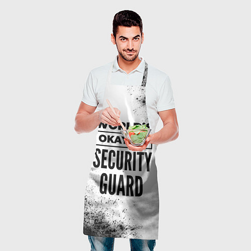 Фартук Worlds okayest security guard - white / 3D-принт – фото 2