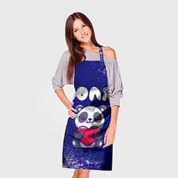 Фартук кулинарный Юля панда с сердечком, цвет: 3D-принт — фото 2