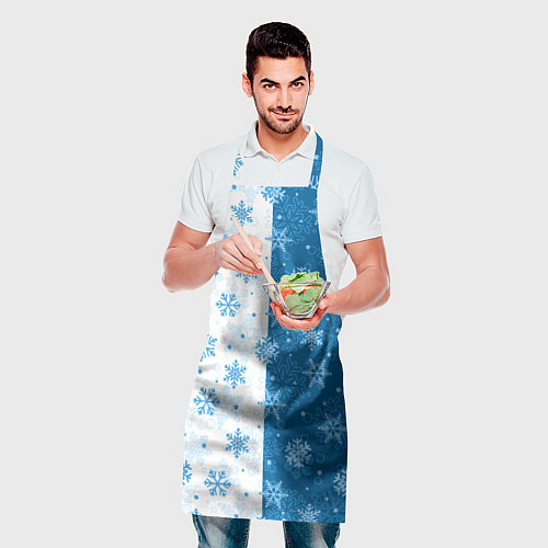 Фартук Красивые снежинки / 3D-принт – фото 2