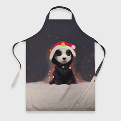 Фартук кулинарный Пёсель - панда в колпаке, цвет: 3D-принт