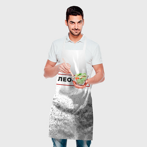 Фартук Леонид - в красной рамке на светлом / 3D-принт – фото 2