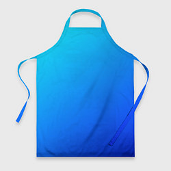 Фартук кулинарный Голубо-бирюзовый градиент, цвет: 3D-принт