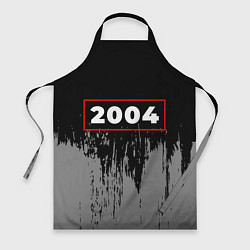 Фартук кулинарный 2004 - в красной рамке на темном, цвет: 3D-принт