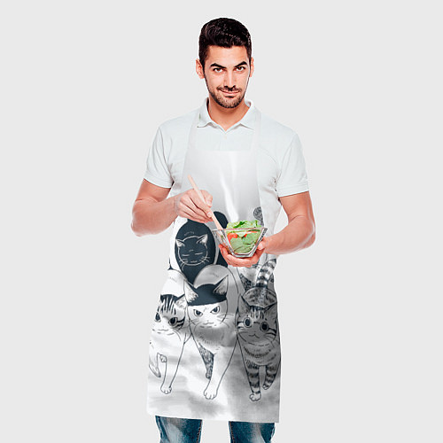 Фартук Любопытные кошки / 3D-принт – фото 2