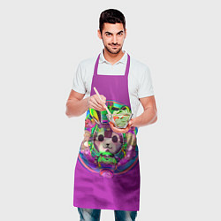 Фартук кулинарный Кролик Неон, цвет: 3D-принт — фото 2