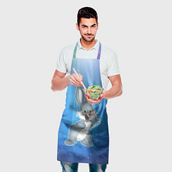 Фартук кулинарный Зайка улыбается и машет лапкой, цвет: 3D-принт — фото 2