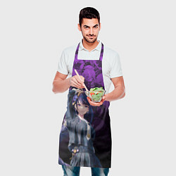 Фартук кулинарный Сёгун Райден - Геншин паттерн, цвет: 3D-принт — фото 2