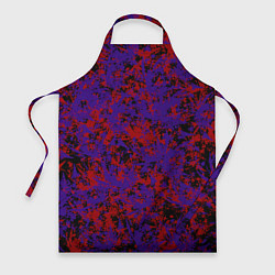 Фартук кулинарный Синие и красные пятна, цвет: 3D-принт