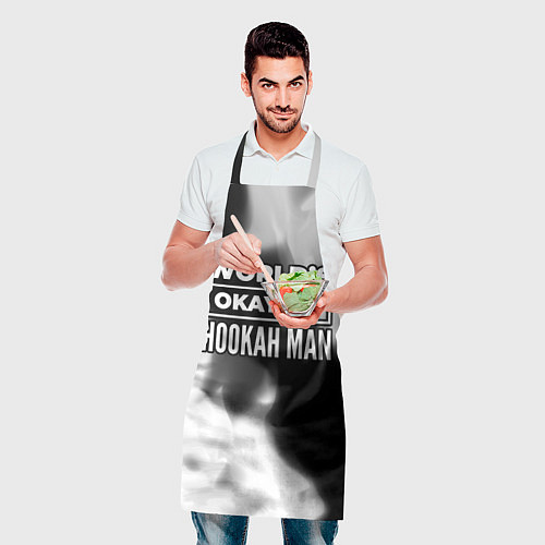Фартук Worlds okayest hookah man - dark / 3D-принт – фото 2