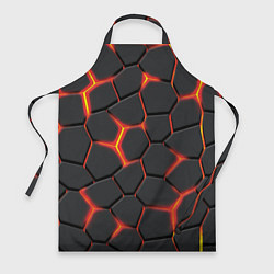 Фартук кулинарный Неоновый разлом - жёлтый, цвет: 3D-принт