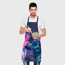 Фартук кулинарный Cyber boy Genshin, цвет: 3D-принт — фото 2