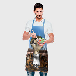 Фартук кулинарный Леви у кирпичной стены, цвет: 3D-принт — фото 2