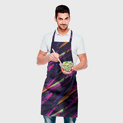 Фартук кулинарный Глитч полосы, цвет: 3D-принт — фото 2