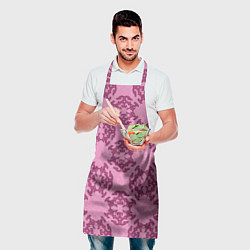 Фартук кулинарный Розовая витиеватая загогулина, цвет: 3D-принт — фото 2