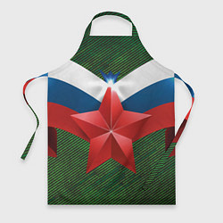 Фартук кулинарный Звезда на фоне флага, цвет: 3D-принт