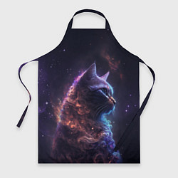 Фартук кулинарный Кошка в космосе туманность, цвет: 3D-принт