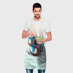 Фартук кулинарный Козерог на приятном светлом фоне, цвет: 3D-принт — фото 2