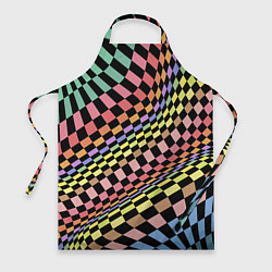 Фартук Colorful avant-garde chess pattern - fashion