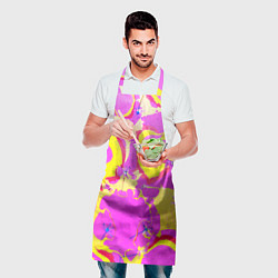 Фартук кулинарный Стебель на разноцветном фоне, цвет: 3D-принт — фото 2