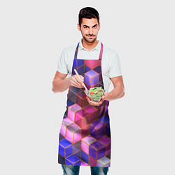Фартук кулинарный Цветные кубики, цвет: 3D-принт — фото 2