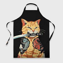 Фартук кулинарный Yakuza tattoo cat, цвет: 3D-принт