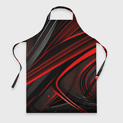 Фартук кулинарный Black and red abstract, цвет: 3D-принт