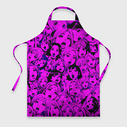 Фартук кулинарный Ahegao: Фиолетовый, цвет: 3D-принт
