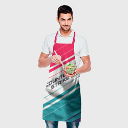 Фартук кулинарный Counter strike 2 полосы, цвет: 3D-принт — фото 2