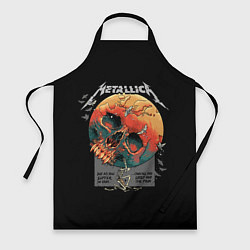 Фартук кулинарный Metallica - Металлика, цвет: 3D-принт