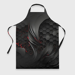 Фартук кулинарный Черные абстрактные плиты, цвет: 3D-принт