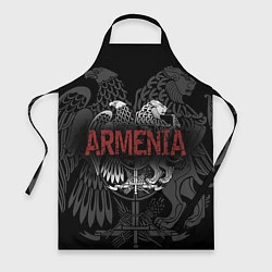 Фартук кулинарный Герб Армении с надписью Armenia, цвет: 3D-принт