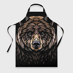 Фартук кулинарный Медведь в этническом стиле, цвет: 3D-принт
